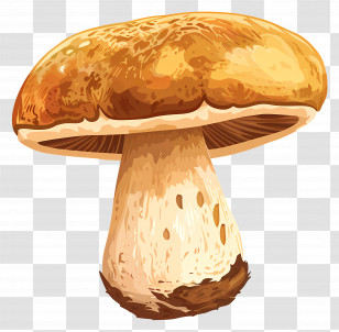 Boletus Mushroom - Realistic Mushroom Illustration Transparent PNG