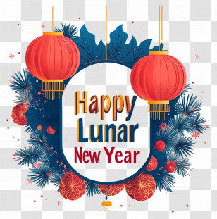 Happy Lunar New Year - Lanterns For Lunar New Year Celebration Transparent PNG