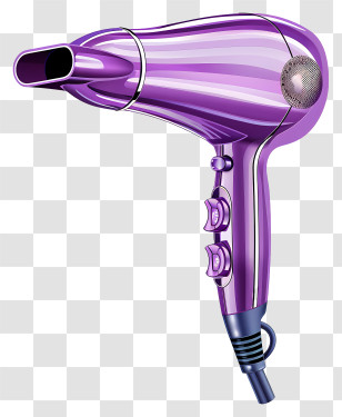 Hair Dryer - Purple Electric Hair Dryer Transparent PNG