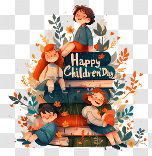 Childrens Day - Happy Children's Day Kids Illustration Transparent PNG