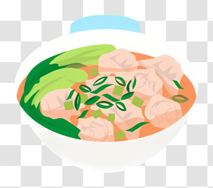 Thai Food - Delicious Dumpling Soup Transparent PNG