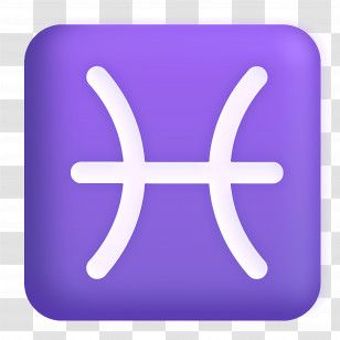 Pisces Emoji - Pisces Zodiac Symbol Transparent PNG