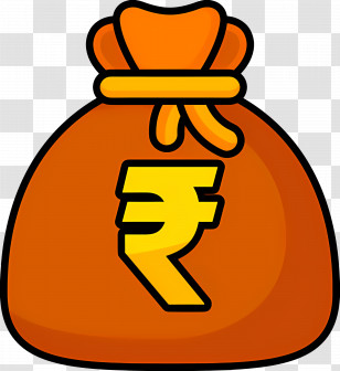 Indian Rupees - Money Bag With Currency Symbol Transparent PNG