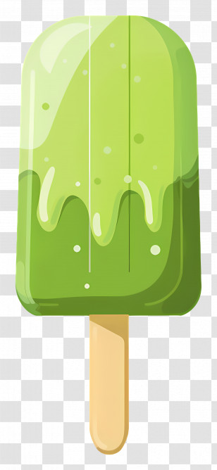 Matcha Ice Cream - Refreshing Green Popsicle For Summer Treats Transparent PNG