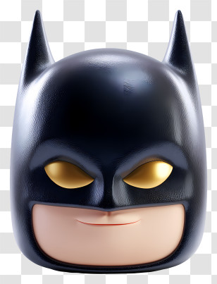 Batman Head - Black Masked Hero Character Transparent PNG