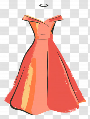 Fashion Dress - Elegant Red Dress Transparent PNG