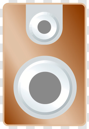 Icon - Brown And Silver Speaker Transparent PNG