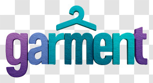 Garment Logo - Garment 3D Logo With Hanger Transparent PNG