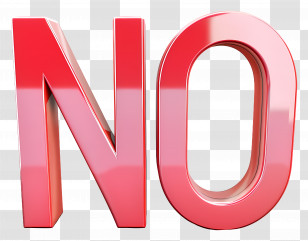 No Sign - Red 3D No Text Transparent PNG