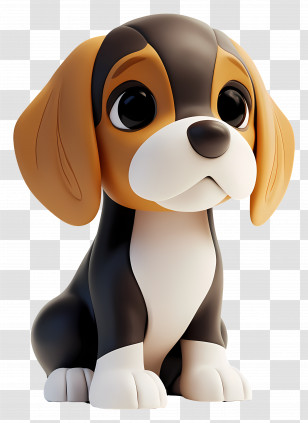 3d Beagle - Cute Beagle Puppy Transparent PNG