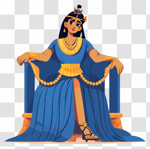 Egyptian Queen - Queen On Throne Transparent PNG