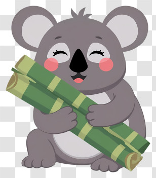 Cute Koala - Cute Koala With Bamboo Transparent PNG