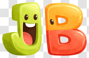 Jb Logo - Playful J & B Cartoon Letters Transparent PNG