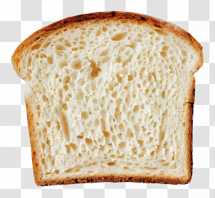Slice Of Bread - Slice Of White Bread Illustration Transparent PNG