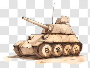 Cartoon Tank - Cartoon-Style Tank Illustration Transparent PNG
