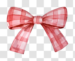 Icon - Red Patterned Bow Illustration Transparent PNG