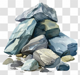 Rocks - Pile Of Rocks Illustration Transparent PNG