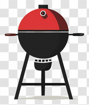 Barbeque - Red And Black Outdoor Barbecue Grill Transparent PNG