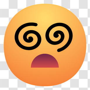 Cartoon - Dizzy Emoji Face Transparent PNG
