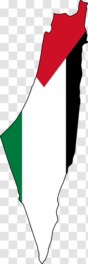 Mandatory Palestine Flag Of State Israel Palestinian Territories - Line Art - Map Transparent PNG