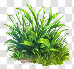 Grass Land - Lush Green Grass Illustration Transparent PNG