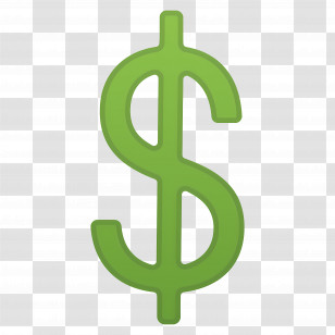 Heavy Dollar Sign Emoji - Green Dollar Sign Symbol For Finance And Economy Transparent PNG