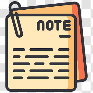 Post It Note - Notepad Illustration With A Note Transparent PNG