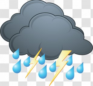 Rain Cloud Euclidean Vector Icon - Weather - Thunder Material Free To Pull Transparent PNG