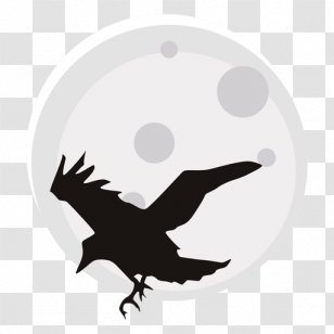 Crow Clip Art - Wing - Moon Night Transparent PNG