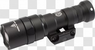 SureFire M300 Mini Scout Light Compact LED Weaponlight Weaponlight-Tailcap Switch Only - Surefire 123a 3 Volt Lithium Batteries - Black Light-emitting DiodeSure Fire Flashlights Transparent PNG