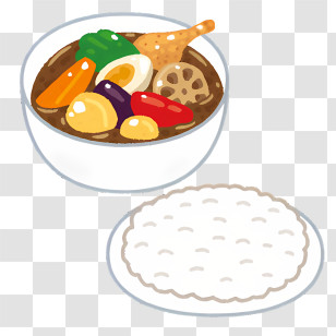 Food - Vegetable Soup With Rice Transparent PNG