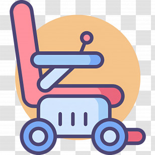 Wheelchair - Wheelchair Icon In Blue And Pink Transparent PNG