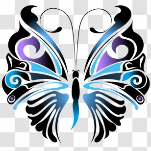 Butterfly Tattoo Stencil Drawing - Pollinator - Fantasy Wizard Transparent PNG