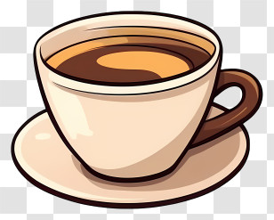 Cartoon Coffee Cup - Coffee Cup Illustration For Morning Vibes Transparent PNG