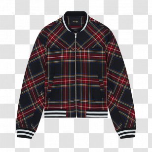 Tartan Jacket Outerwear Clothing Coat - Maje - Plaid Transparent PNG