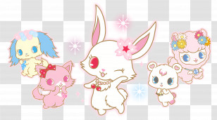 Jewelpet - Cute Cartoon Animal Characters Transparent PNG