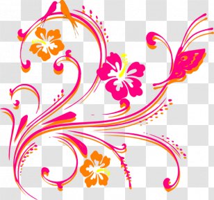 Purple Clip Art - Leaf - Hibiscus Flower Design Transparent PNG