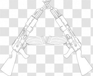 AK-47 Firearm TKB-408 Accuracy International Arctic Warfare Barrett M82 - Flower - Crossed Guns Transparent PNG