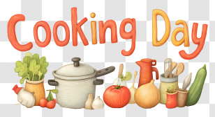 Cooking Day - Cooking Day With Ingredients Transparent PNG