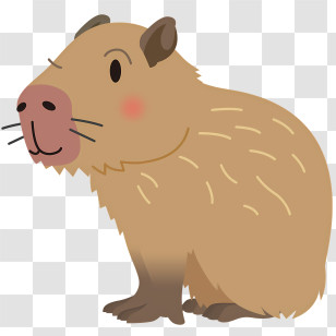 Icon - Cute Capybara Illustration Transparent PNG