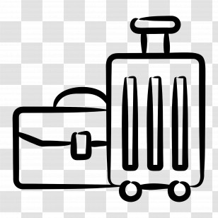 Travel Luggage - Travel Luggage Sketch - Suitcase And Briefcase Transparent PNG