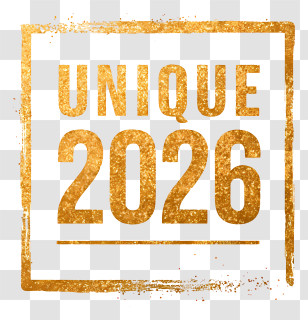 Unique 2026 - Unique 2026 Glitter Stamp Transparent PNG