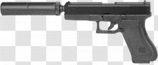 GLOCK 17 Pistol Weapon 9Ã—19mm Parabellum - Airsoft Transparent PNG