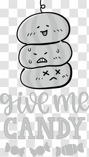 Give Me Candy Halloween Trick Or Treat Transparent PNG