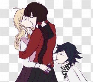 Black Hair Friendship Love Hug - Silhouette - Heart Transparent PNG