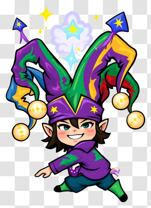 Jester Hat - Colorful Jester Character Transparent PNG