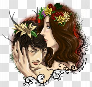 Floral Design Character Fiction - Brown Hair Transparent PNG
