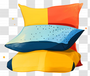 Pillow - Stack Of Colorful Pillows Transparent PNG