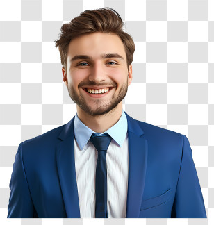 Businessperson - Smiling Man In Blue Suit Transparent PNG