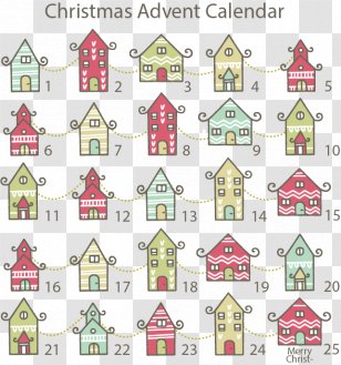 Christmas Countdown - Craft - Lovely House Calendar Transparent PNG